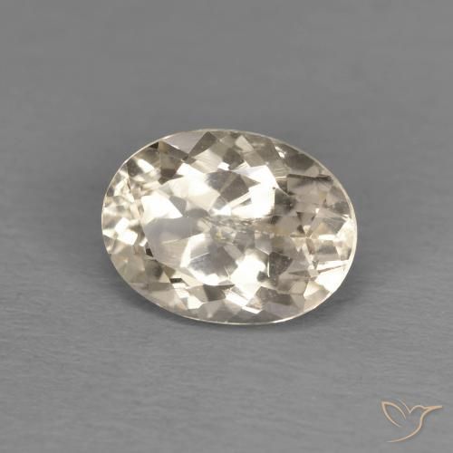 1.26 ct Golden Morganite Stone, Natural Morganite in Oval Facet Shape for Sale