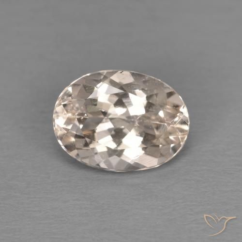 1.15ct Natural Medium Pink Morganite, Oval, VS