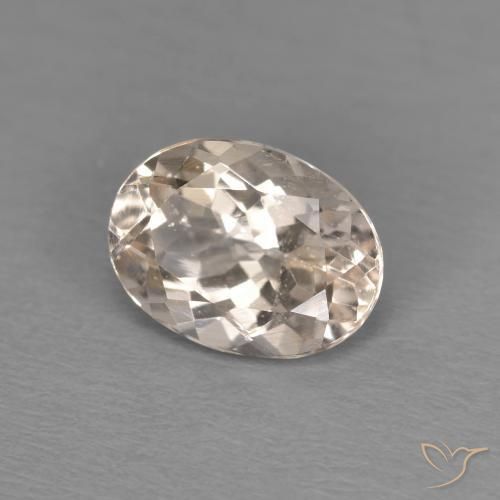 1.15 ct Pink Morganite Stone, Natural Morganite in Oval Facet Shape for Sale