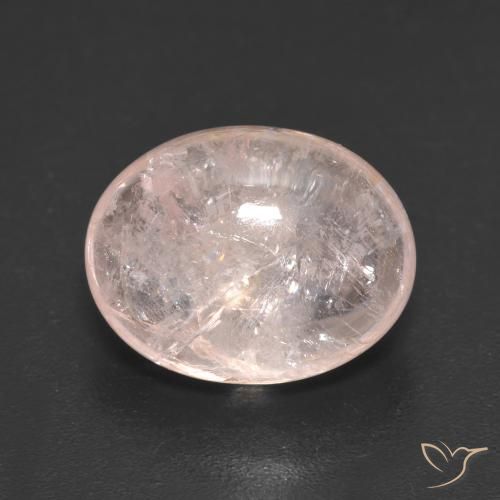 6.61ct Natural Light Coral Pink Morganite, Oval, Translucent