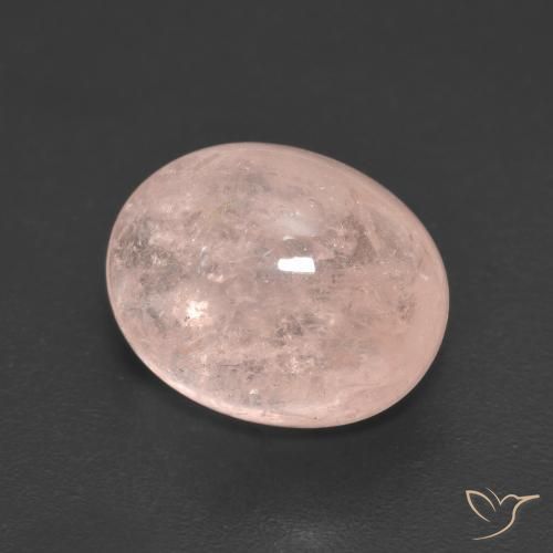 5.18 ct Pink Morganite Stone, Natural Morganite in Oval Cabochon Shape for Sale