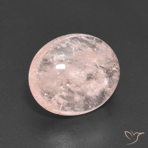 3.55 ct Pink Morganite Stone, Natural Morganite in Oval Cabochon Shape for Sale