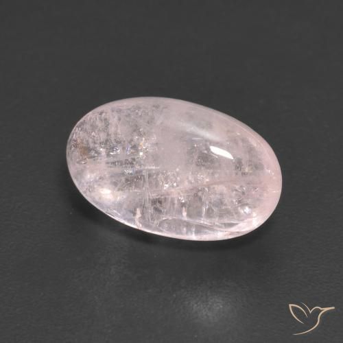 3.16 ct Pink Morganite Stone, Natural Morganite in Oval Cabochon Shape for Sale