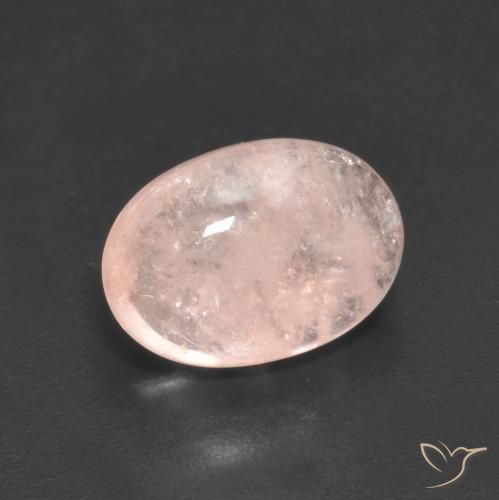 3.33 ct Pink Morganite Stone, Natural Morganite in Oval Cabochon Shape for Sale