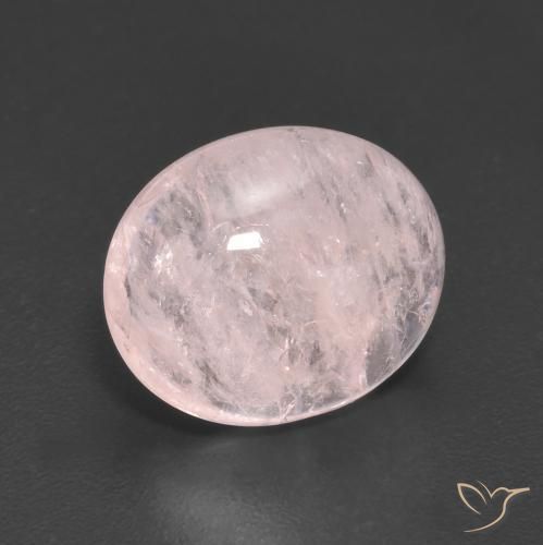 4.34 ct Pink Morganite Stone, Natural Morganite in Oval Cabochon Shape for Sale