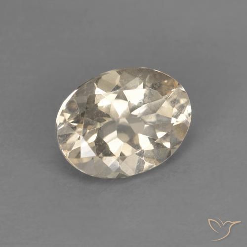 1.10 ct Golden Morganite Stone, Natural Morganite in Oval Facet Shape for Sale