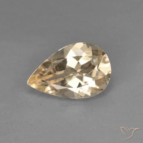 1.02 ct Orange Morganite Stone, Natural Morganite in Pear Facet Shape for Sale