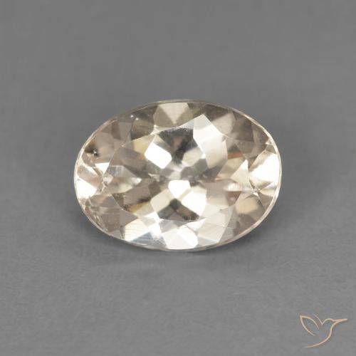 1.07ct Natural Light Golden Morganite, Oval, VVS-VS