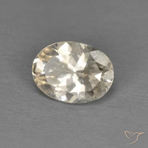 1.01 ct Golden Morganite Stone, Natural Morganite in Oval Facet Shape for Sale