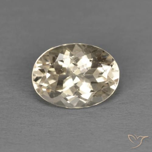 1.24 ct Golden Morganite Stone, Natural Morganite in Oval Facet Shape for Sale