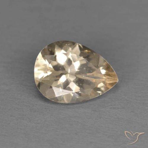 0.98ct Natural Gold Morganite, Pear Shape, VS