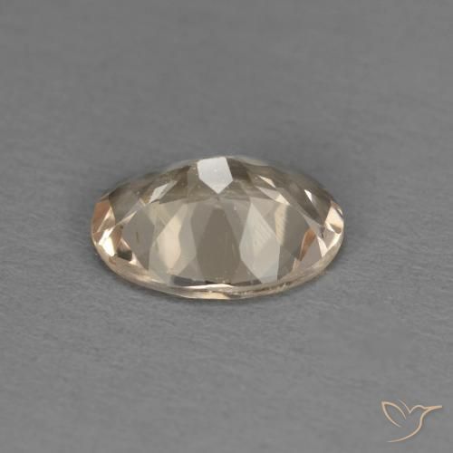 Morganite Gemstone in 8 x 6 mm (calibrated) Size for Sale, Morganite Stone in Light Neutral Orange Color