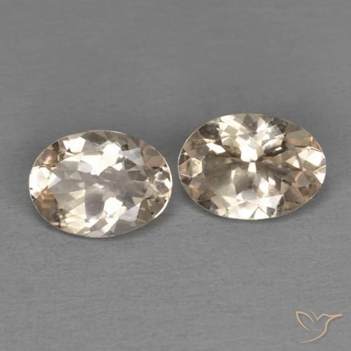 1.67 ctw Orange Morganite Stones, Natural Morganite in Oval Facet Shape for Sale