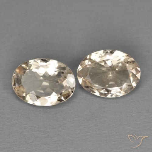 1.68 ctw Orange Morganite Stones, Natural Morganite in Oval Facet Shape for Sale