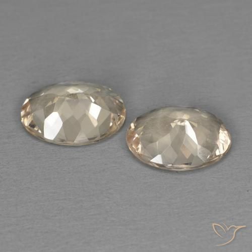 Morganite Gemstones in 8 x 6 mm (calibrated) Size for Sale, Morganite Stones in Light Orange Color