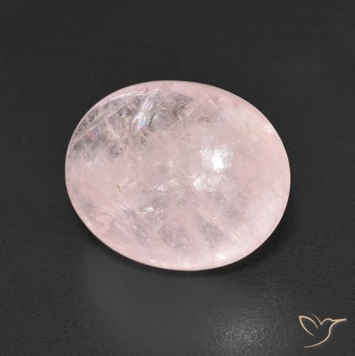 5.54 ct Pink Morganite Stone, Natural Morganite in Oval Cabochon Shape for Sale