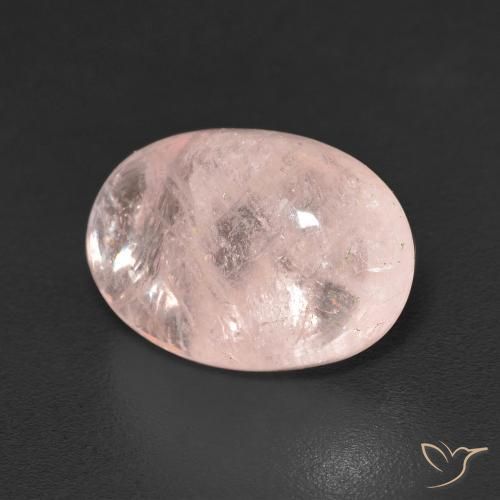 5.56 ct Pink Morganite Stone, Natural Morganite in Oval Cabochon Shape for Sale