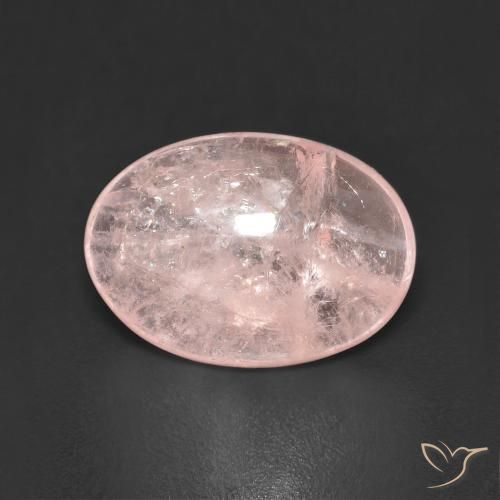 4.13ct Natural Coral Pink Morganite, Oval, Transparent