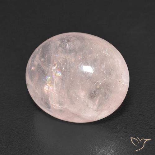 6.74 ct Pink Morganite Stone, Natural Morganite in Oval Cabochon Shape for Sale