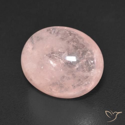 6.02 ct Pink Morganite Stone, Natural Morganite in Oval Cabochon Shape for Sale