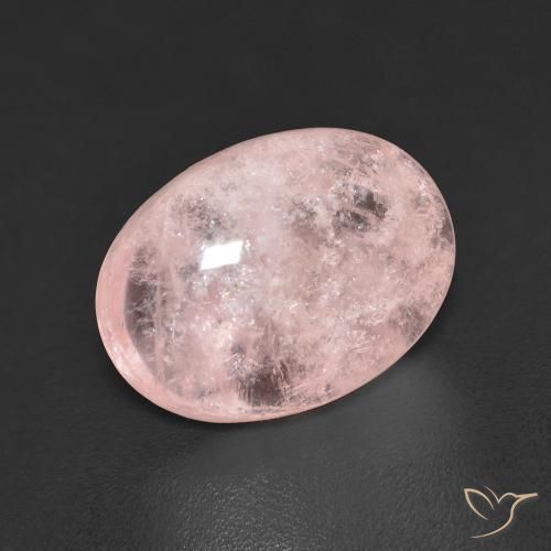 6.49 ct Pink Morganite Stone, Natural Morganite in Oval Cabochon Shape for Sale