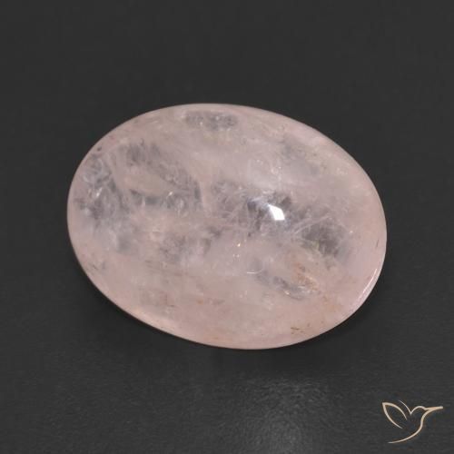 7.68 ct Pink Morganite Stone, Natural Morganite in Oval Cabochon Shape for Sale