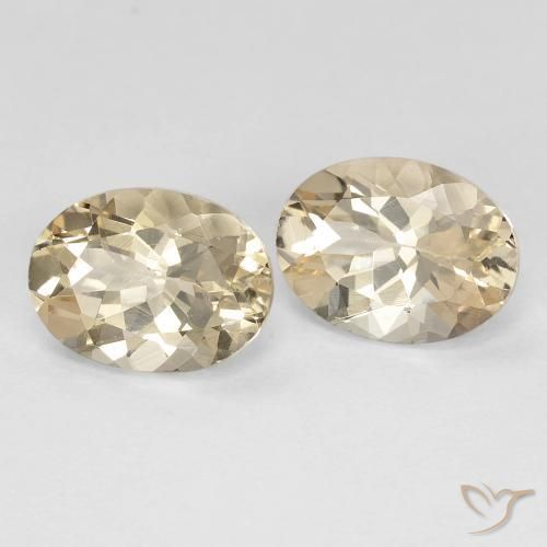 2.33 ctw Golden Morganite Stones, Natural Morganite in Oval Facet Shape for Sale
