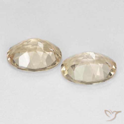 Morganite Gemstones in 8 x 6 mm (calibrated) Size for Sale, Morganite Stones in Light Golden Color