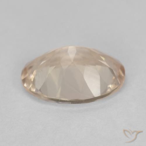 Morganite Gemstone in 8 x 6 mm (calibrated) Size for Sale, Morganite Stone in Light Neutral Orange Color
