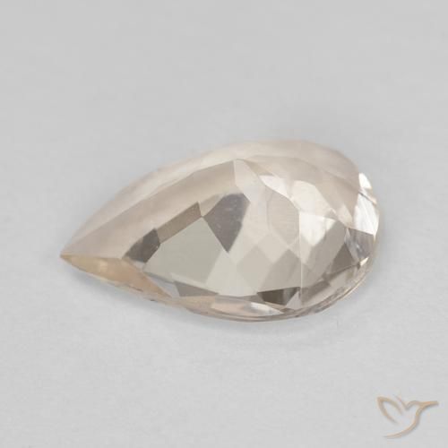Morganite Gemstone in 8 x 6 mm (calibrated) Size for Sale, Morganite Stone in Light Neutral Orange Color