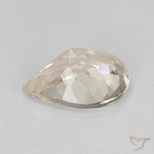 Morganite Gemstone in 7.7 x 5.7 mm Size for Sale, Morganite Stone in Light Golden Color