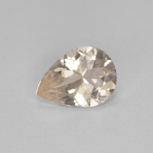 0.54 ct Golden Morganite Gemstone, Morganite Gem in Pear Facet Shape for Sale.