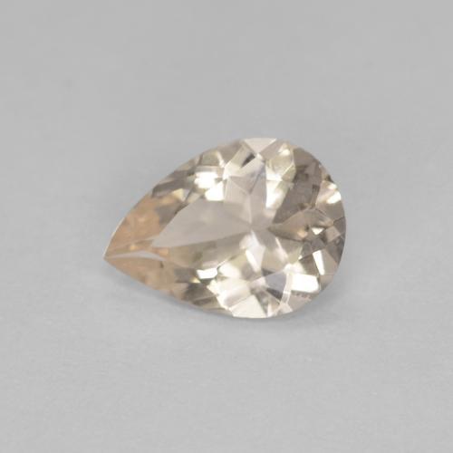 0.54 ct Golden Morganite Stone, Natural Morganite in Pear Facet Shape for Sale