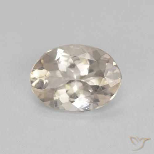 0.85ct Natural Light Golden Morganite, Oval, VS