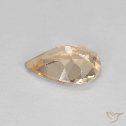 Morganite Gemstone in 8 x 6 mm (calibrated) Size for Sale, Morganite Stone in Light Neutral Orange Color