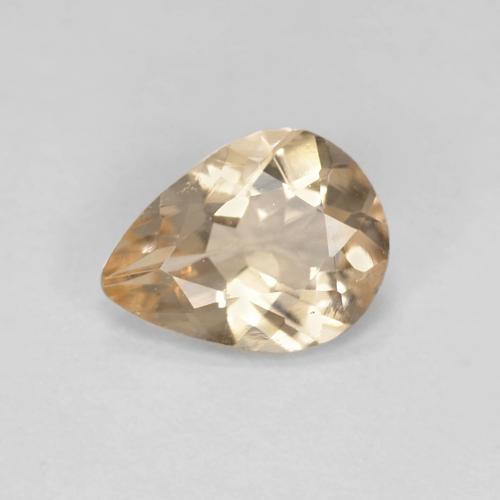 0.78 ct Orange Morganite Gemstone, Morganite Gem in Pear Facet Shape for Sale.