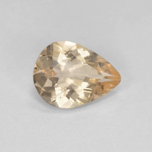 0.78 ct Orange Morganite Stone, Natural Morganite in Pear Facet Shape for Sale