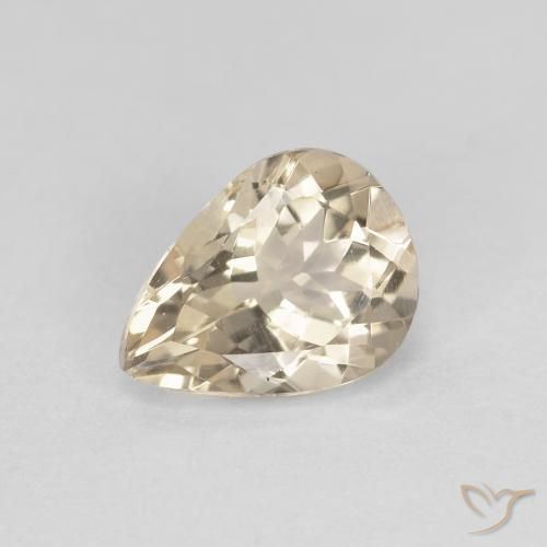 0,91 ct birnenschliff goldener Morganit aus Afghanistan, Größe 7,7 x 5,8mm, natürlicher Edelstein, VVS Reinheit, 1 Stück birnenschliff Morganit, Mohs-Härte von 7,5 - 8 Geeignet für den täglichen Gebrauch im Schmuck , Photo A