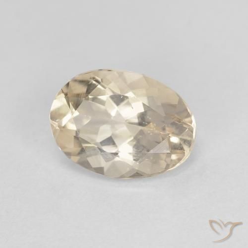 0.99ct Natural Light Golden Morganite, Oval, VVS-VS