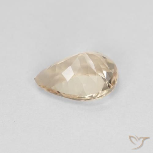 Morganite Gemstone in 7.4 x 5.4 mm Size for Sale, Morganite Stone in Light Golden Color
