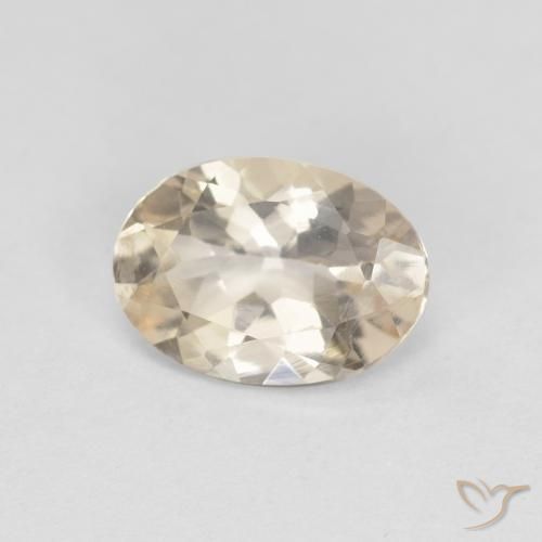 0.86 ct Golden Morganite Stone, Natural Morganite in Oval Facet Shape for Sale