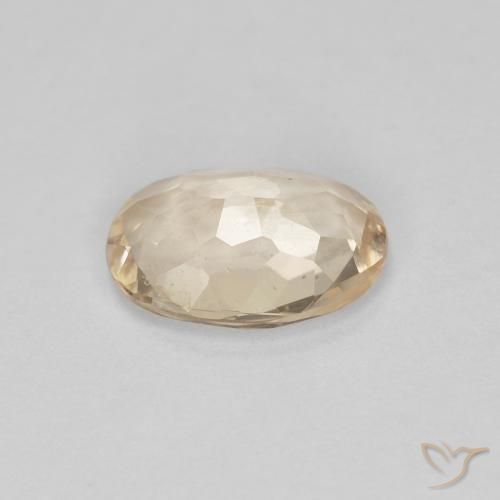Morganite Gemstone in 7.8 x 5.7 mm Size for Sale, Morganite Stone in Light Golden Color
