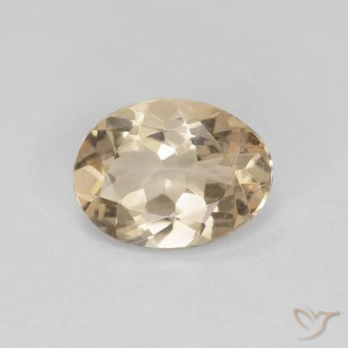 0.92ct Natural Light Golden Morganite, Oval, VS