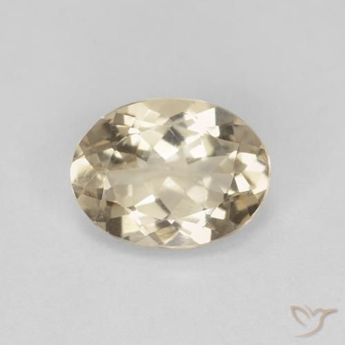 1.06ct Natural Light Golden Morganite, Oval, VVS
