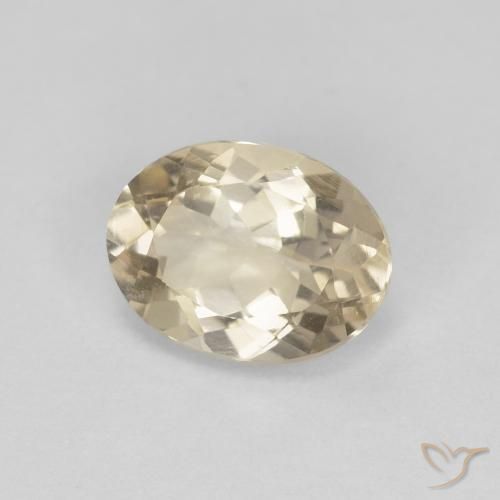 1.06 ct Golden Morganite Stone, Natural Morganite in Oval Facet Shape for Sale