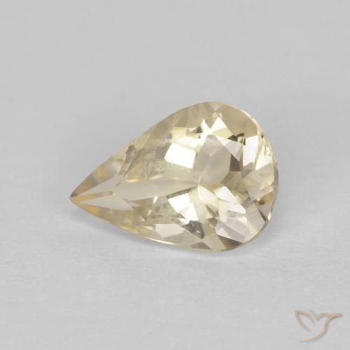 0.84ct Natural Light Yellow Morganite, Pear Shape, VVS