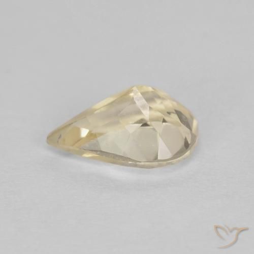 Morganite Gemstone in 8 x 5.7 mm Size for Sale, Morganite Stone in Light Yellow Color