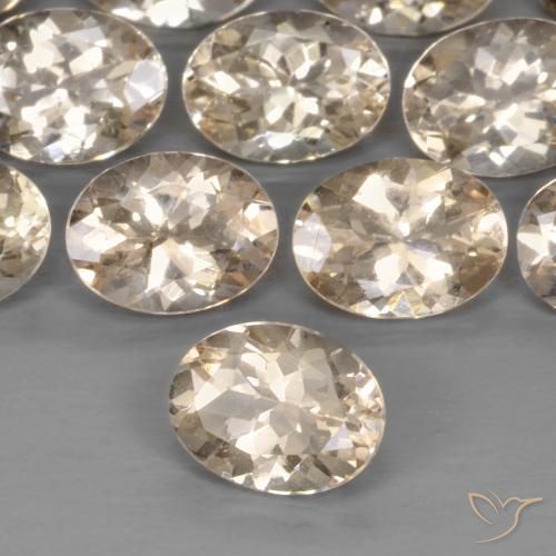 33.93 ctw Golden Morganite Stones, Natural Morganite in Oval Facet Shape for Sale