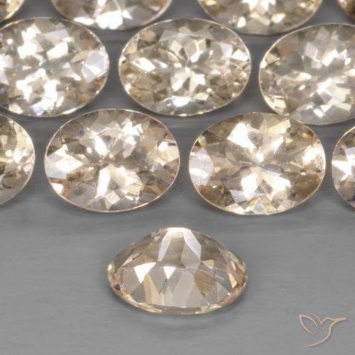 Morganite Gemstones in 8 x 6 mm (calibrated) Size for Sale, Morganite Stones in Light Golden Color