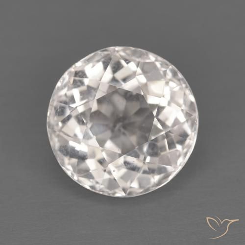 1.55ct Natural Very Light Pink Morganite, Round, VVS-VS